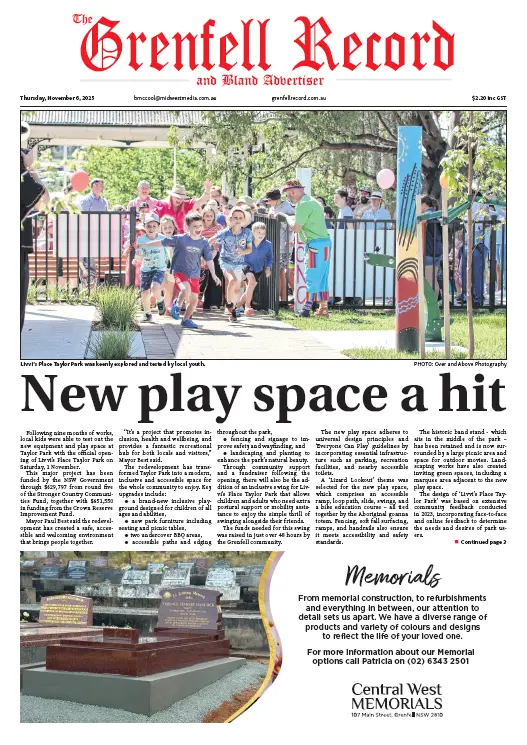 Grenfell Record, Thursday, November 6, 2025