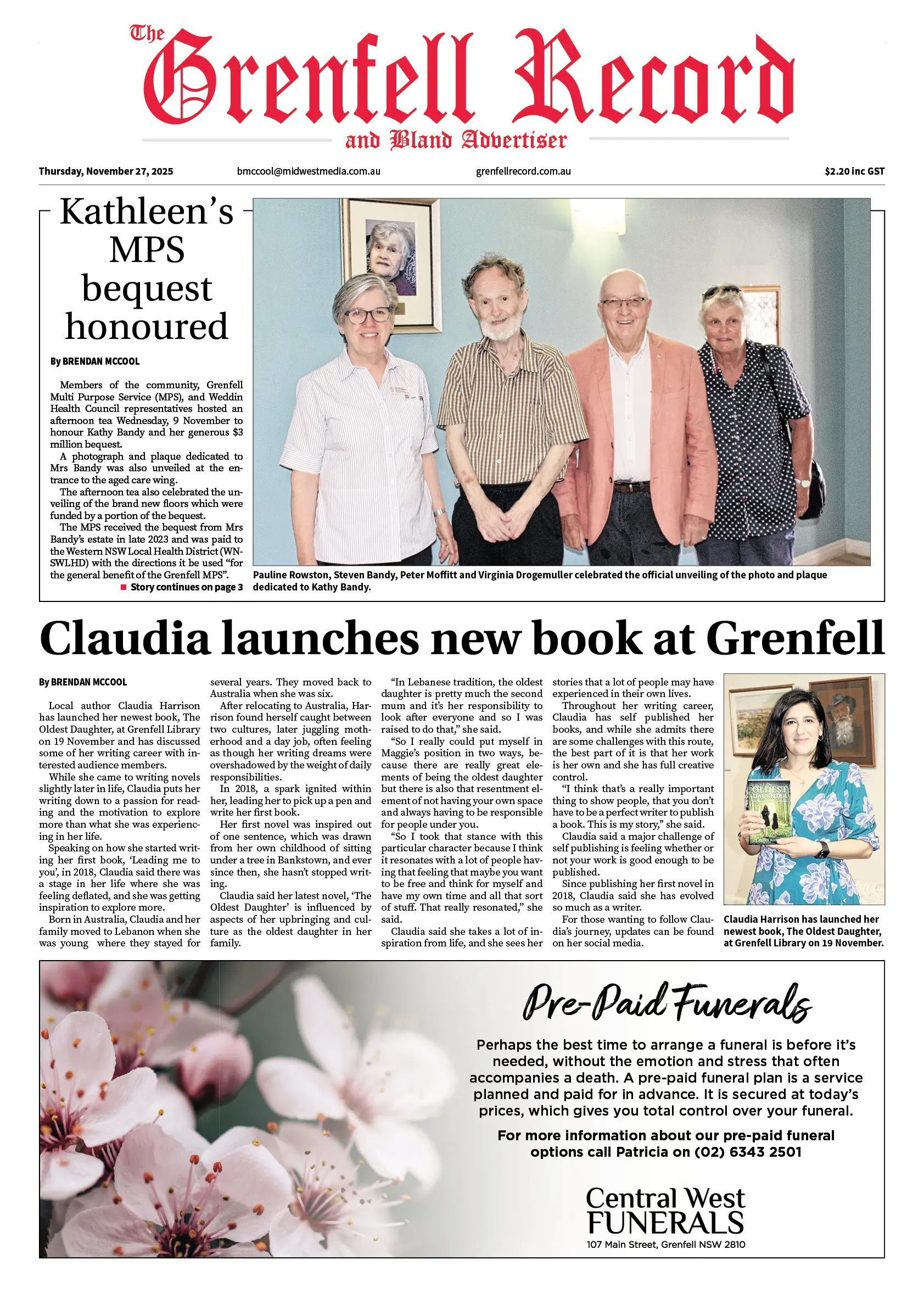 Grenfell Record, Thursday, November 27, 2025