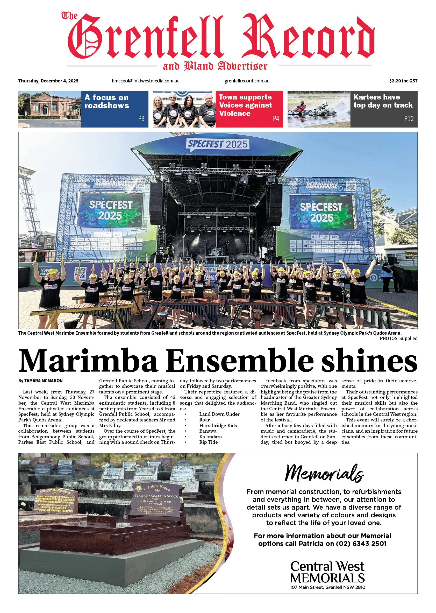 Grenfell Record, Thursday, December 4, 2025