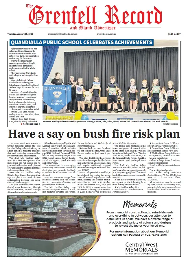 Grenfell Record - Thursday, January 15, 2026