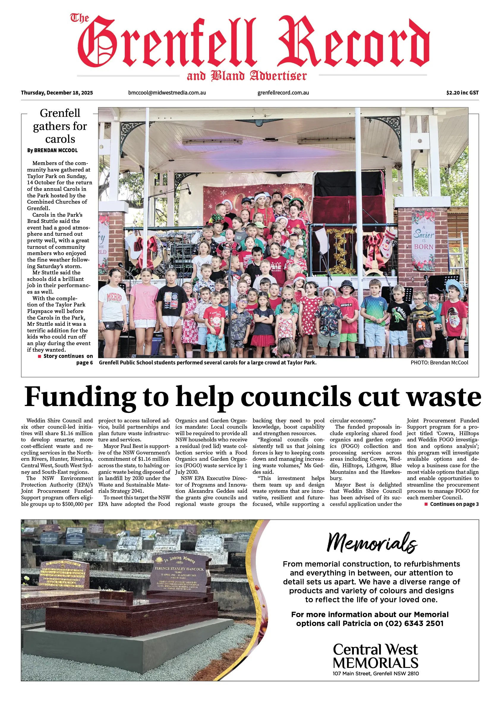 Grenfell Record, Thursday, December 18, 2025