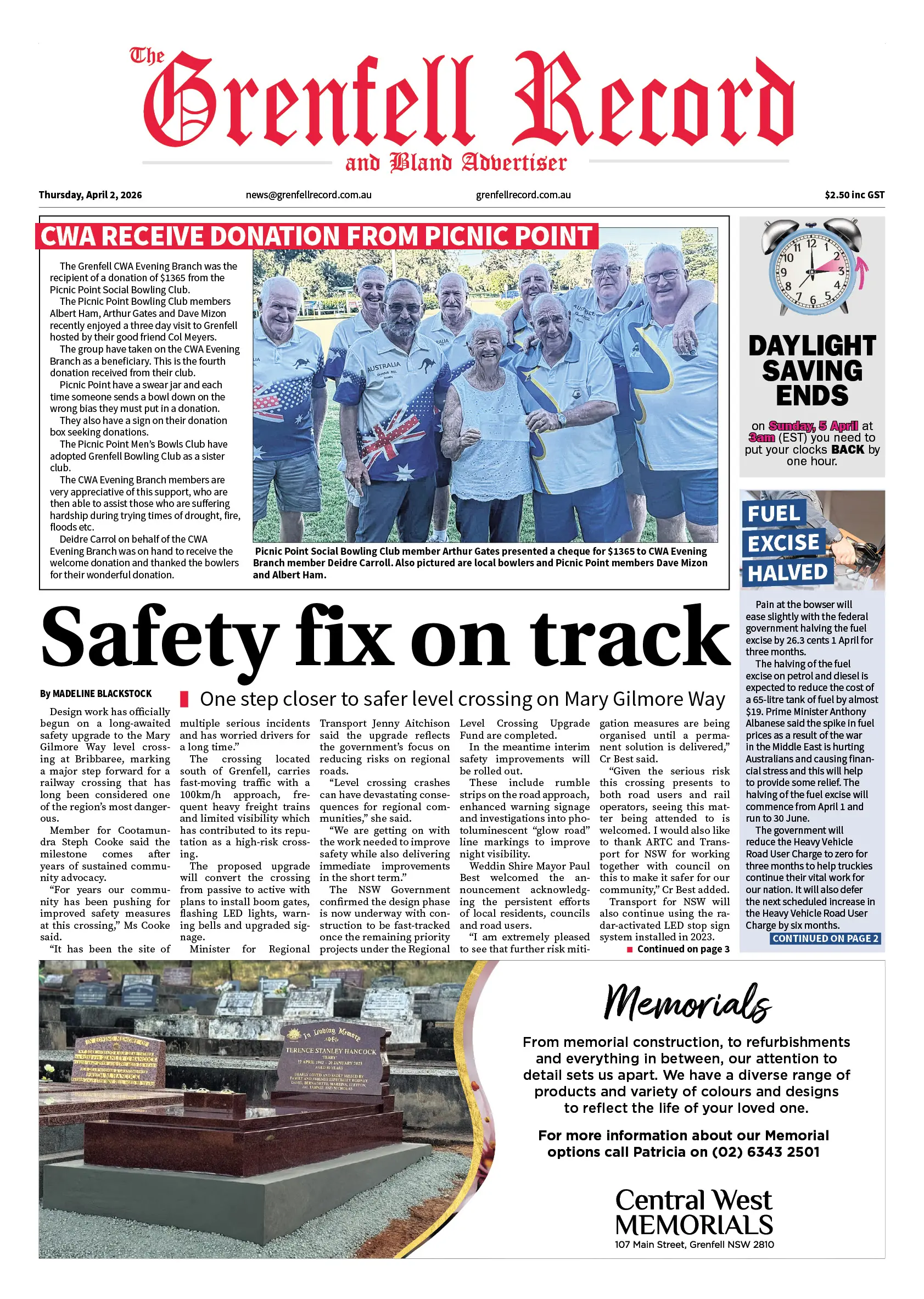 Grenfell Record, Thursday, April 2, 2026