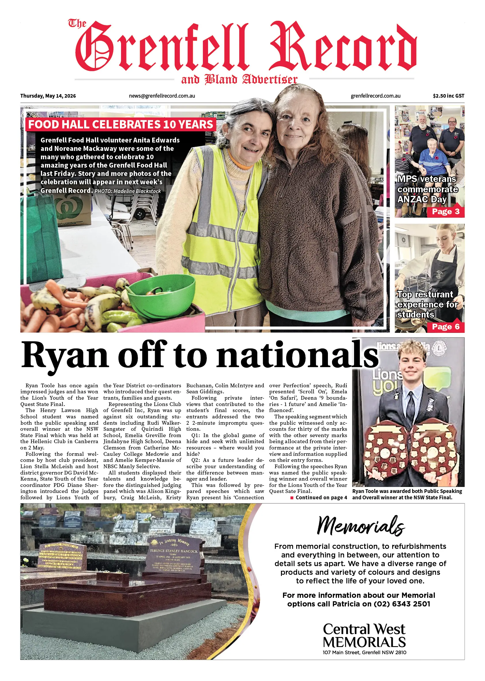 Grenfell Record, Thursday, May 14, 2026